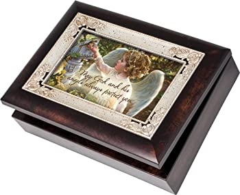 【中古】【輸入品・未使用】[コテージ ガーデン]Cottage Garden Guardian Angel In The Garden Burlwood Inlay Italian Style Music Musical Jewelry Box Plays Amazing Gra 16,090円