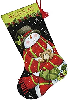 【中古】【輸入品・未使用】Snowman & Bear Stocking Needlepoint Kit-16%ダブルクォーテ% Long Stitched In Floss (並行輸入品)|スカイマーケットプラス