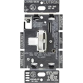 【中古】【インポート品・未当て嵌める】Lutron Toggler 600-watt Single Poleディマー???白いこと