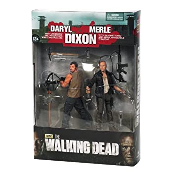 【中古】【輸入品・未使用】ザ・ウォーキング・デッド/ アクションフィギュア TVシリーズ: メルル・ディクソン&ダリル・ディクソン 2PK