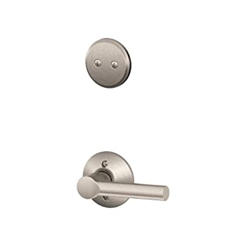 【中古】【輸入品・未使用】Schlage f94?BRW 619?Broadway内部の半分ダミーHandlesetレバー、サテンニッケル