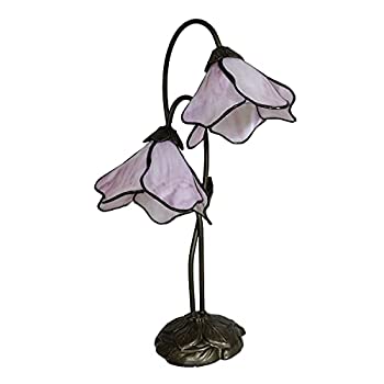 【中古】【インポート品・未当て嵌める】Dale Tiffany TT12146 Poelking 2ともし火 サクラ色 さ百合 時刻表照明ランプ 12in x 12in x 21in ブロンズ