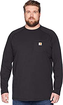 【中古】【インポート品・未当て嵌める】Carhartt Men\u0027s Big Force Cotton Delmont Long-Sleeve T-Shirt (Regular and Big \u0026 Tall Sizes)%ｶﾝﾏ% Black%ｶﾝﾏ% 3X-Large/Tall