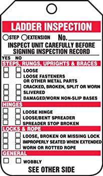 【中古】【インポート品・未当て嵌める】Accuform Signs TRS340PTP Ladder Status Tag%ｶﾝﾏ% Legend LADDER INSPECTION - INSPECT UNIT CAREFULLY BEFORE SIGNING INSPECTION RECORD%ｶﾝﾏ% その他-日用品雑貨・文房具・手芸