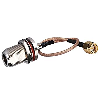 【中古】【輸入品・未使用】DHT Electronics RF同軸ケーブルアセンブリ SMAオス - Nメス バルクヘッド 6インチ