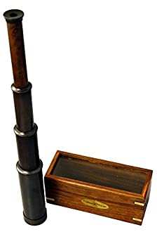 【中古】【インポート品・未当て嵌める】Captains\u0027 Antiqued Brass TelescopeBlackened Finish%ｶﾝﾏ% 38糎 Fully Extended%ｶﾝﾏ% [並行輸入品]