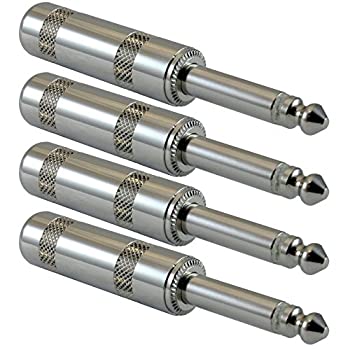 【中古】【輸入品・未使用】GLS Audio 1/4インチ プラグ スピーカーケーブル パッチケーブル スネーク用 TSオス モノラル 1/4インチ フォノ 6.3mm 電話プラグ バルク 4個パ