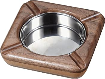 【中古】【輸入品・未使用】Visol VASH850 Laurel Natural Maple Wood and Walnut Square Cigarette Ashtray