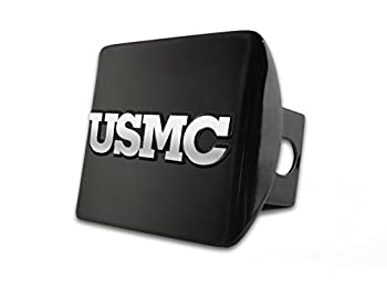 【中古】【輸入品・未使用】US海兵隊USMCブラックwithクロームUSMCブロック文字エンブレムメタルHitchカバーFits 2インチオート車トラック受信機