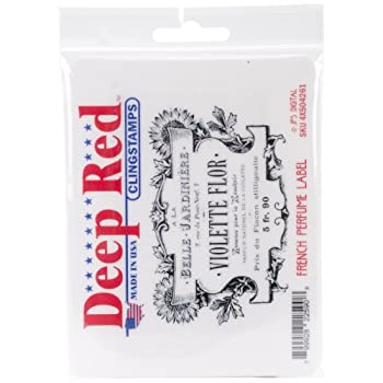 【中古】【輸入品・未使用】Deep Red Cling Stamp 3.5%ダブルクォーテ%X2.25%ダブルクォーテ%-French Perfume Label (並行輸入品)|スカイマーケットプラス