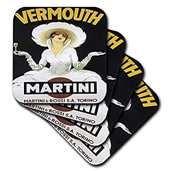【中古】【輸入品・未使用】(set-of-8-Soft) - 3dRose cst_129949_2 Vintage Martini & Rossi Advertising Poster Soft Coasters%カンマ% (Set of 8)|スカイマーケットプラス