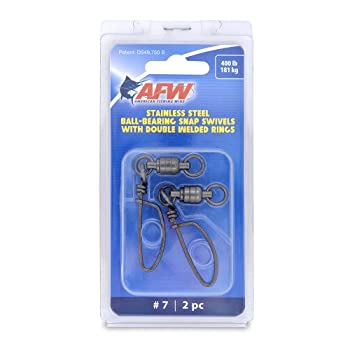 【中古】【輸入品・未使用】American釣りワイヤ7ステンレススチールボールベアリングスナップ/ Swivels2ピース、ブラック、400-pound