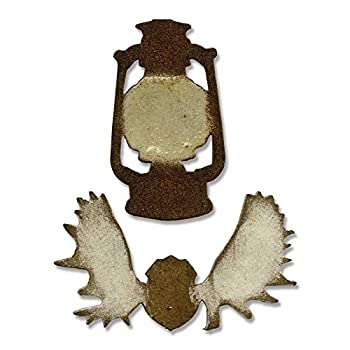【中古】【インポート品・未当て嵌める】Sizzix Movers \u0026 Shapers Magnetic Dies By Tim Holtz 2/Pkg-Mini Lantern \u0026 Antlers (並行輸入品) キッチン用品・食器・調理器具-その他
