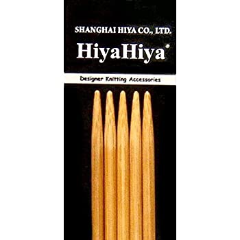 【中古】【輸入品・未使用】(Size US 3 (3.25mm)) - 6%ダブルクォーテ% (15cm) HiyaHiya Double Point Bamboo Knitting Needles (Set of 5)|スカイマーケットプラス