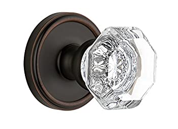 【中古】【輸入品・未使用】Grandeur Georgetown Rosette シャンボルドクリスタルノブ付き ダブルダミー タイムレスブロンズ