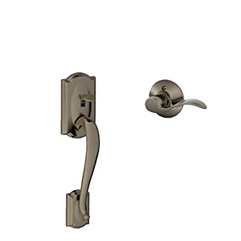 【中古】【輸入品・未使用】Schlage FE285CAM620ACCLH Antique Pewter Camelot Lower Handleset for Electronic Keypad with Accent Interior Left Handed Lever Schlage Lo