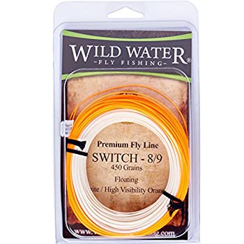 【中古】【インポート品・未当て嵌める】(6/7F - 350 grains) - Wild Water Switch Floating Orange White Fly Fishing Line%ｶﾝﾏ% 37m
