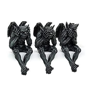 【中古】【輸入品・未使用】ガーゴイル シェルフシッター スタチュー See，Hear，and Speak No Evil Gargoyle Shelf Sitter Statues