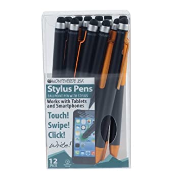 【中古】【輸入品・未使用】Monteverde S-105 クリップアクション ワンタッチボールペン トップスタイラス付き オレンジ 12本パック (MV36153)
