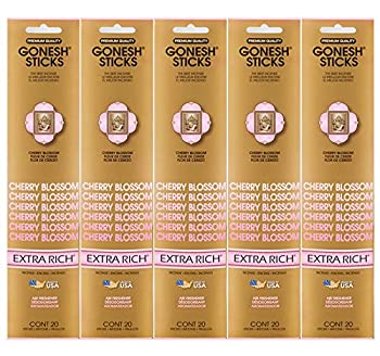 【中古】【輸入品・未使用】Gonesh Incense Sticks Extra Richコレクション???Cherry Blossom 5パック(合計100?)