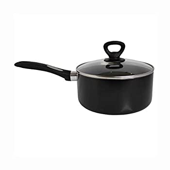 【中古】【輸入品・未使用】Mirro A79723 Get A Grip Aluminum Nonstick Sauce Pan with Glass Lid Cover Cookware%ｶﾝﾏ% 2-Quart%ｶﾝﾏ% Black by Mirro [並行輸入品]