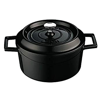 【中古】【輸入品・未使用】Lava Signature エナメル鋳鉄ラウンドダッチオーブン - 10-1/2クォート 黒曜石ブラック|スカイマーケットプラス