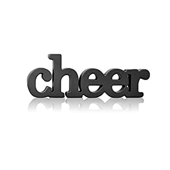 【中古】【輸入品・未使用】ChalkTalkSPORTS Cheer 木製 言葉 棚とデスクの装飾 木製サイン Cheer