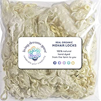 【中古】【輸入品・未使用】Living Dreams Real Natural Mohair Wool Fiber Locks for Knitting%カンマ% Felting%カンマ% Spinning%カンマ% Paper Craft%カンマ% Doll Hair and Embellis|スカイマーケットプラス