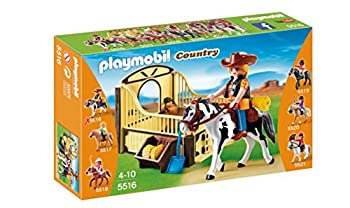 【中古】【輸入品・未使用】PLAYMOBIL (プレイモービル) Rodeo Horse with Stall Set(並行輸入品) [並行輸入品]