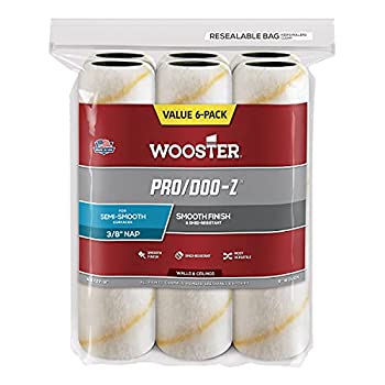 【中古】【輸入品・未使用】Wooster Brush RR727-9 Pro/Doo-Z ナップローラー 3/8インチ 6個パック ホワイト