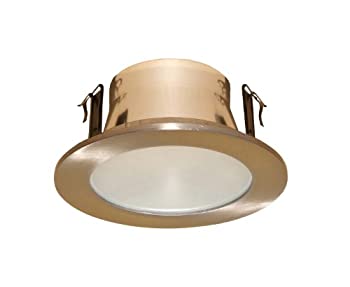 【中古】【輸入品・未使用】4インチFrostedレンズシャワートリムforライン電圧Recessed light-サテンニッケル-フィットHalo/Juno|スカイマーケットプラス