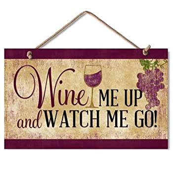 【中古】【輸入品・未使用】Highland Graphics Wine Me Up Wood Kitchen Sign by Highland Graphics