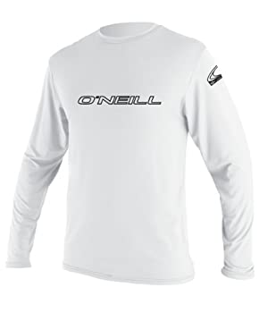 【中古】【輸入品・未使用】O'Neill Men's Basic Skins UPF 50+ 長袖 Sun Shirt (White%ｶﾝﾏ% Medium)