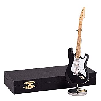 【中古】【輸入品・未使用】Broadway Gift ブラック エレキギター 楽器 ミニチュア レプリカ ケース付き マルチカラー サイズ7インチ|スカイマーケットプラス