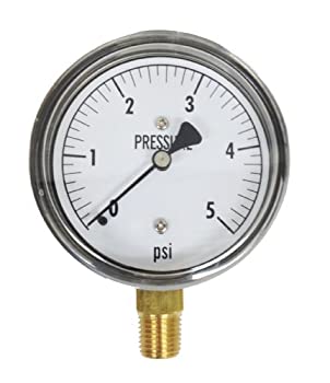 【中古】【インポート品・未当てはめる】Kodiak Controls KC25-5# Low Pressure Gauge 5 PSI by Kodiak Controls