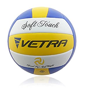 【中古】【輸入品・未使用】Vetra Volley-ball doux toucher Ballon de volleyball officiel taille 5 Jaune/Bleu/Blanc ou Vert/Bleu/Blanc Exterieur Interieur plage sal｜スカイマーケットプラス