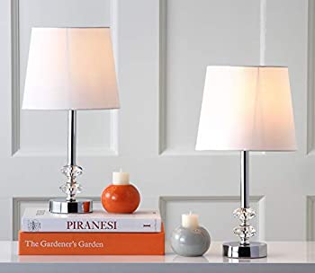 【中古】【輸入品・未使用】Safavieh Lighting Collection Ashford Clear and White Crystal Orb 16-inch Table Lamp (Set of 2) by Safavieh