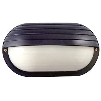 【中古】【インポート品・未当て嵌める】Sunlite 47208-SU DOD/EBH/BK/FR/MED Decorative Outdoor Eurostyle Oblong Hooded Polycarbonate Fixture%ｶﾝﾏ% Black Finish%ｶﾝﾏ% Frosted Lens