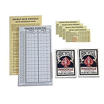 【中古】【輸入品・未使用】[D&Wカスタムウッドデザイン]D&W Custom Wood Designs Pinochle Score Pad Gift Set : 40Page Score Pad%ｶﾝﾏ% Two Decks Bicycle Pinochle Playi｜スカイマーケットプラス