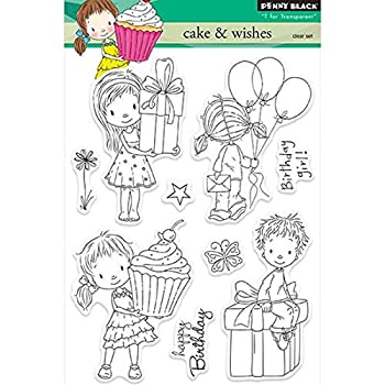 【中古】【輸入品・未使用】Penny Black Clear Stamps 5%ﾀﾞﾌﾞﾙｸｫｰﾃ%X7.5%ﾀﾞﾌﾞﾙｸｫｰﾃ% Sheet-Cake \u0026 Wishes (並行輸入品)