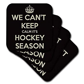 【中古】【輸入品・未使用】(set-of-4-Ceramic) - 3dRose cst_171921_3 We Cant Keep Calm its Hockey Season. Black and Gold. Hockey Lover-Ceramic Tile Coasters%ｶﾝﾏ% S 20,312円