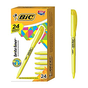 【中古】【輸入品・未使用】BIC ブライトライナー蛍光ペン チゼルチップ
