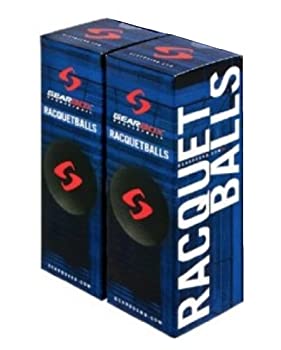 【中古】【輸入品・未使用】GearBox Racquetballs - Black 2 Boxes of 3 Balls