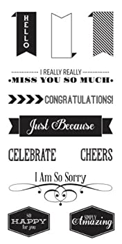 【中古】【輸入品・未使用】Fiskars Teresa Collins 4%ダブルクォーテ%X8%ダブルクォーテ% Clear Stamps-Salutations (並行輸入品)|スカイマーケットプラス