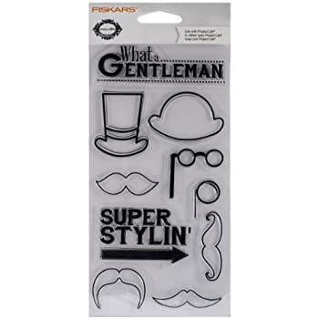 【中古】【輸入品・未使用】Fiskars Teresa Collins 4%ダブルクォーテ%X8%ダブルクォーテ% Clear Stamps-What A Gentleman (並行輸入品)|スカイマーケットプラス