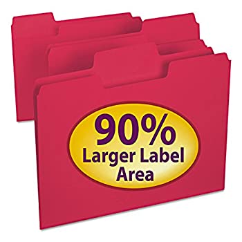 【中古】【輸入品・未使用】SuperTab Colored File Folders%ｶﾝﾏ% 1/3 Cut%ｶﾝﾏ% Letter%ｶﾝﾏ% Red%ｶﾝﾏ% 100/Box (並行輸入品)