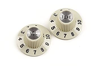 【中古】【インポート品・未当て嵌める】Fender 一部分 Pure Vintage 1965 JazzmasterR ,Witch Hat,Knobs- (2)- Vintage White