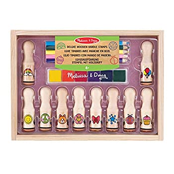 【中古】【輸入品・未使用】Deluxe Happy Handle: Wooden Stamp Set [23061] by Melissa & Doug [並行輸入品]