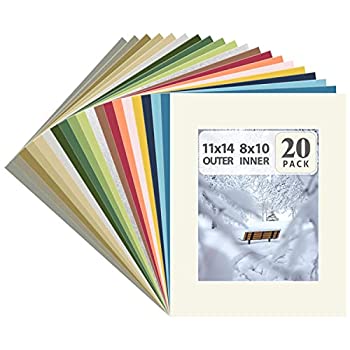 【中古】【輸入品・未使用】Golden State Art%ｶﾝﾏ% MIXED COLORS 11x14 Picture Mats Matting with White Core Bevel Cut for 8x10 Pictures by Golden State Art