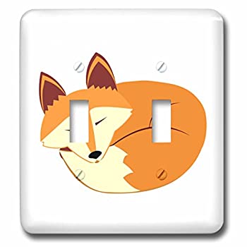 【中古】【輸入品・未使用】3drose LSP 175374?_ 2キュートSleeping Red Foxライトスイッチカバー｜スカイマーケットプラス